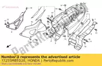 77255MBTD20, Honda, panel, r. podszewka siedziska wewn?trzna honda xl varadero v va xl1000v xl1000va 1000 , Nowy