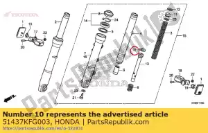 Honda 51437KFG003 ring, piston - Bottom side