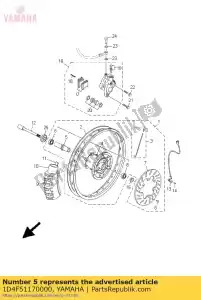 Yamaha 1D4F51170000 entretoise, roulement - La partie au fond