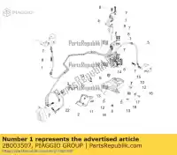 2B003507, Piaggio Group, tubo freno anteriore pompa-hecu abs aprilia rsv4 1100 racing factory abs zd4ke000 zd4kea00 zd4kea00, zd4kewa zd4keb00 zd4keu zd4keua1 zd4ky zd4kya00 zd4kyb zd4kyb00 zd4kyua 1000 1100 2017 2018 2019 2020 2021 2022, Nuovo