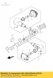 suzuki 3561033E00 unidade de lâmpada - Lado inferior