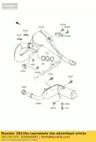 181201074, Kawasaki, chamber-exhaust kdx200-h3 kawasaki kdx 200 1997 1998 1999 2000 2001 2002 2003, New