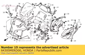 honda 64300MERD00 borracha, proteção do medidor - Lado inferior