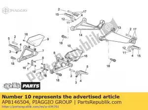 Piaggio Group AP8146504 protection repose pieds pilote gauche - Partie inférieure