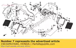 Here you can order the no description available at the moment from Honda, with part number 19034MGY640: