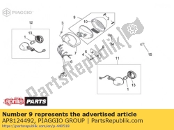 Aprilia AP8124492, ?wiat?a tylne, OEM: Aprilia AP8124492