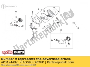 aprilia AP8124492 achterlicht compleet - Onderkant