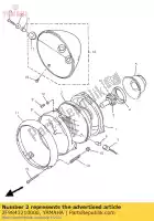 2F9843210000, Yamaha, lens assy (zonder lamp) yamaha lc 4l1 europe 214l1-332e2 srx xj xv xvs xvz 250 600 650 1300 1600 1981 1987 1994 1995 1996 1997 1998 1999 2000 2001, Nieuw