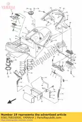 Aquí puede pedir perno, brida de Yamaha , con el número de pieza 958170816000: