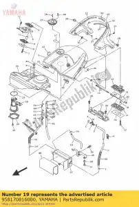 yamaha 958170816000 perno, brida - Lado inferior