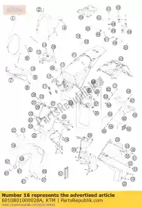 ktm 6010801000028A parafango anteriore bianco 12 - Il fondo