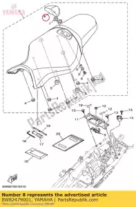 yamaha BW82479001 seat back assy - Bottom side