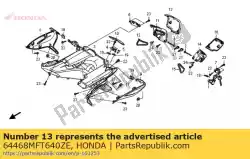 Aqui você pode pedir o tampa, r. Bolso externo * yr183m * (yr183m titânio metálico) em Honda , com o número da peça 64468MFT640ZE: