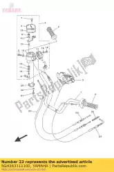 Ici, vous pouvez commander le câble, accélérateur 1 auprès de Yamaha , avec le numéro de pièce 5GH263111100: