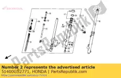 Ici, vous pouvez commander le fourche assy., r. Fr. ( auprès de Honda , avec le numéro de pièce 51400GS2771: