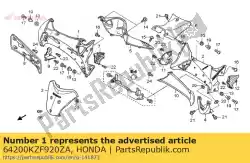 Here you can order the no description available at the moment from Honda, with part number 64200KZF920ZA: