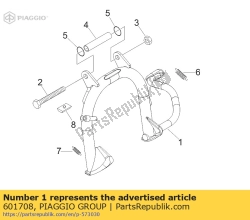 Aprilia 601708, Podstawka centralna, OEM: Aprilia 601708