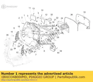 Piaggio Group 1B003348000MD gep? kfach - La partie au fond