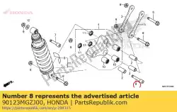 Qui puoi ordinare bullone, presa, 10x58 da Honda , con numero parte 90123MGZJ00: