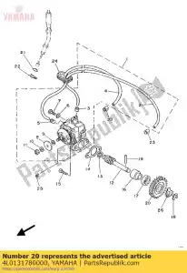 yamaha 4L0131780000 gear, pump drive - Bottom side