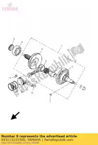 yamaha 933113235300 rolamento (22f) - Lado inferior