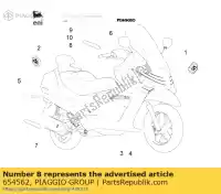 654562, Piaggio Group, sticker lh piaggio x evo 400 2007, New