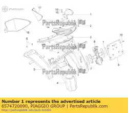 Here you can order the passenger handle from Piaggio Group, with part number 6574720090: