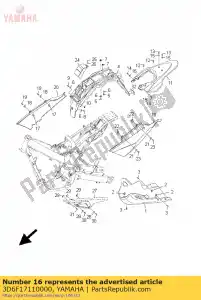 yamaha 3D6F17110000 coperchio, lato 1 - Il fondo