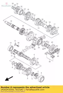 Suzuki 2426243D00 bush, 6º dr.gea - Lado inferior