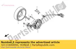 Here you can order the clamper, cord from Honda, with part number 32111KK0000: