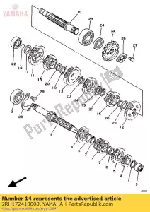 Yamaha 2RH172410000 engrenagem, 4ª roda - Lado inferior