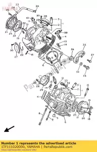 Yamaha 1TF111020000 cilinderkop ass - Onderkant