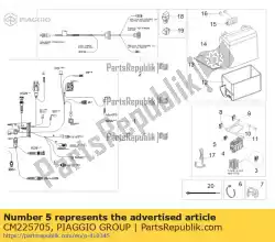 Ici, vous pouvez commander le fusible 5a auprès de Piaggio Group , avec le numéro de pièce CM225705:
