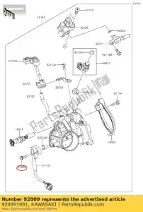 Kawasaki 920091981 screw,throttle sensor - Bottom side