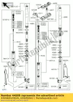 440080029828, Kawasaki, tubo-tenedor exterior, oro kx250t7f kawasaki kx 250 2007 2008, Nuevo