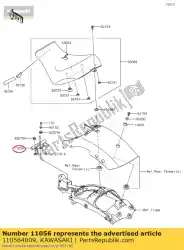 Aquí puede pedir soporte, asiento de Kawasaki , con el número de pieza 110564009: