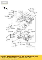 Here you can order the pipe from Kawasaki, with part number 321511229: