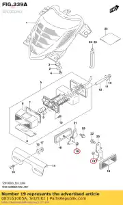 Suzuki 083161005A nut - Bottom side