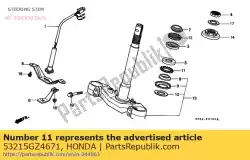 kogel, stuurstaal van Honda, met onderdeel nummer 53215GZ4671, bestel je hier online: