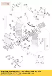 Aqui você pode pedir o protetor de radiador cpl. L / s 01 em KTM , com o número da peça 58503007000: