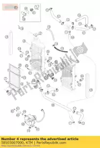 ktm 58503007000 protector del radiador cpl. l / s 01 - Lado inferior