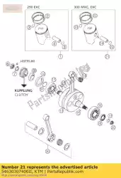 Qui puoi ordinare pistone ii cpl. 72,0mm 300 96 da KTM , con numero parte 54630307400II: