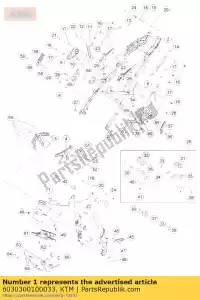 ktm 6030300100033 quadro '603ma - Lado inferior