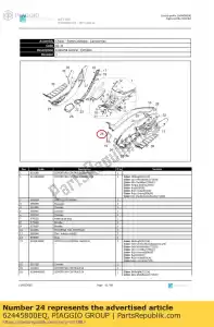 Piaggio Group 62445800EQ aleta de acceso - Lado inferior