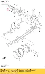 suzuki 0914022012 porca - Lado inferior