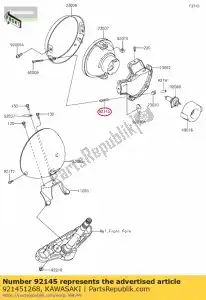 kawasaki 921451268 spring,head lamp lens vn1500-j - Bottom side