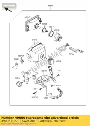 Here you can order the boot,head lamp body klf300-a1 from Kawasaki, with part number 490061172: