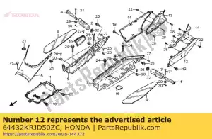 Honda 64432KRJD50ZC cubierta, l. lado * nha84p * - Lado inferior