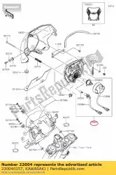 lampkop klx150fff van Kawasaki, met onderdeel nummer 230040357, bestel je hier online: