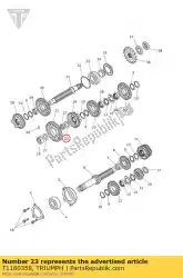 Qui puoi ordinare rondella, 33,0 x 22,2 x 1,0 da Triumph , con numero parte T1180358: